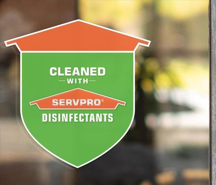 "Cleaned with SERVPRO disinfectant" 