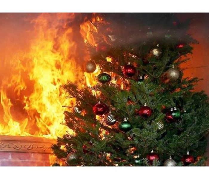 Christmas Tree on fire